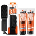 Divji Willieji bradati komplet - Bradavičarka za moške, PROGRO - utrjen z biotin & kofein za rast las, pranje, Hidracija - Ionic 2-v-1 Heated Comb Brush, Made in USA