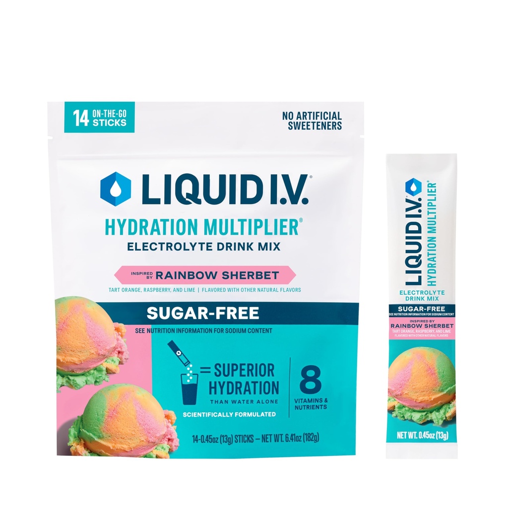 Tekoči I.V.® Hidracija Multiplier Sugar-free - Rainbow Sherbet 