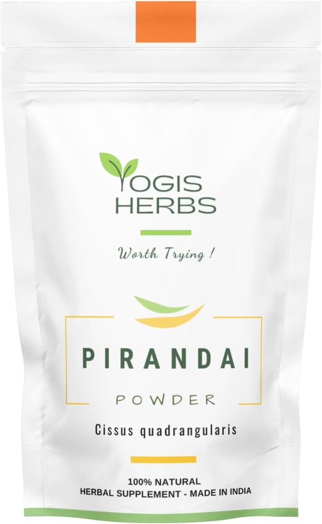 YOGIS HERBS Pirandai Powder (Cisus quadrangularis) – Zeliščni dodatek (3.5 Ounce)