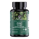 PlantFusion Vegan Cink Supplements 22 mg – Cela hrana kompleks, kelirani cinkov citrat iz ekološkega lista Guava za imuno podporo, 60 kapsul