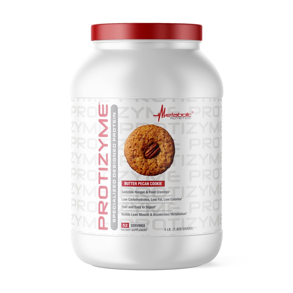 Presnovna prehrana, Protizyme, 100% sirotkine beljakovine v prahu, visoke beljakovine, nizko ogljikovi hidrati, nizkomaščobne sirotkine beljakovine, prebavni encimi, 24 esencialni vitamini in minerali, 4 funti (52 serov)