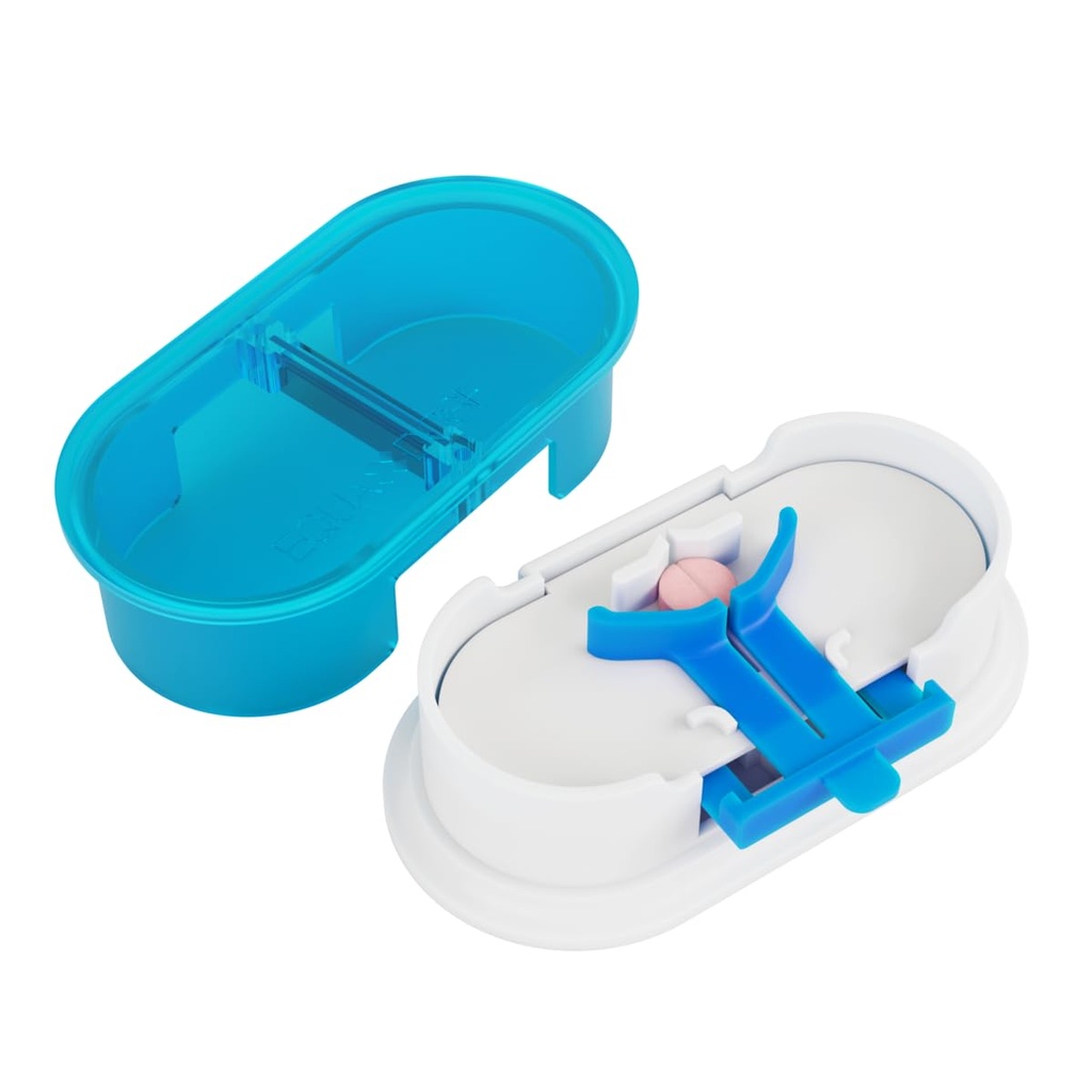EQUADOSE tablete Cutter, Professional Medical tablete Splitter za velike, majhne in majhne tablete, Dvojni nerjaveče jeklo rezila in Centering naprave, Idealno za rezanje tablete, Vitamini v polovici ali četrtini