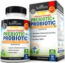 Napredni prebiotiki in probiotiki za ženske in moške, Imunsko, prebavno in črevesno zdravje z L. Reuteri, Inulin Fiber, Digestivni encimi, Ne-GMO, Gluten-free, Dairy-free, 30 kapsul