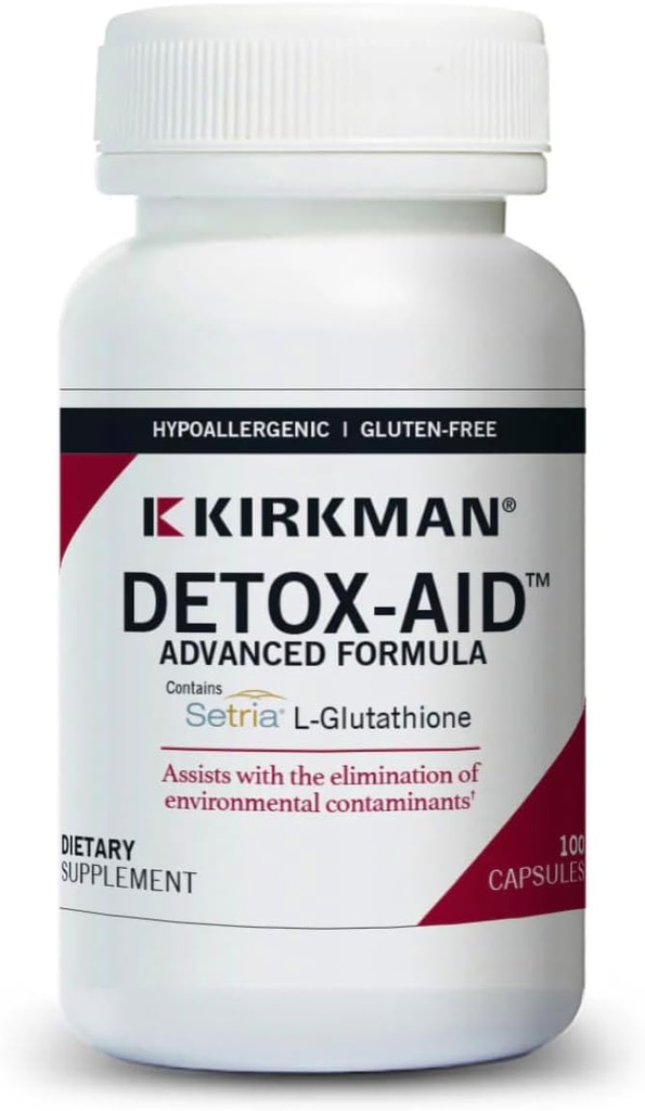 Kirkman - Detox-Aid Advanced Formula - 100 kapsul - antioksidant Podpora - pomaga odstraniti toksine - hipoalergenik