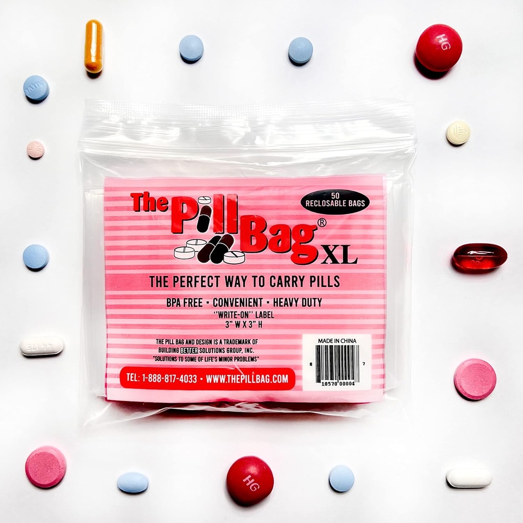 Organizatorji zdravilnih tablet, oznake za AM/PM, Reseable, Prenosne, Odstranljive vrečke za zdravila, Vitamini, Gumiji, Plastične tablete vrečke za potovanja, Hodi XL Velikost 