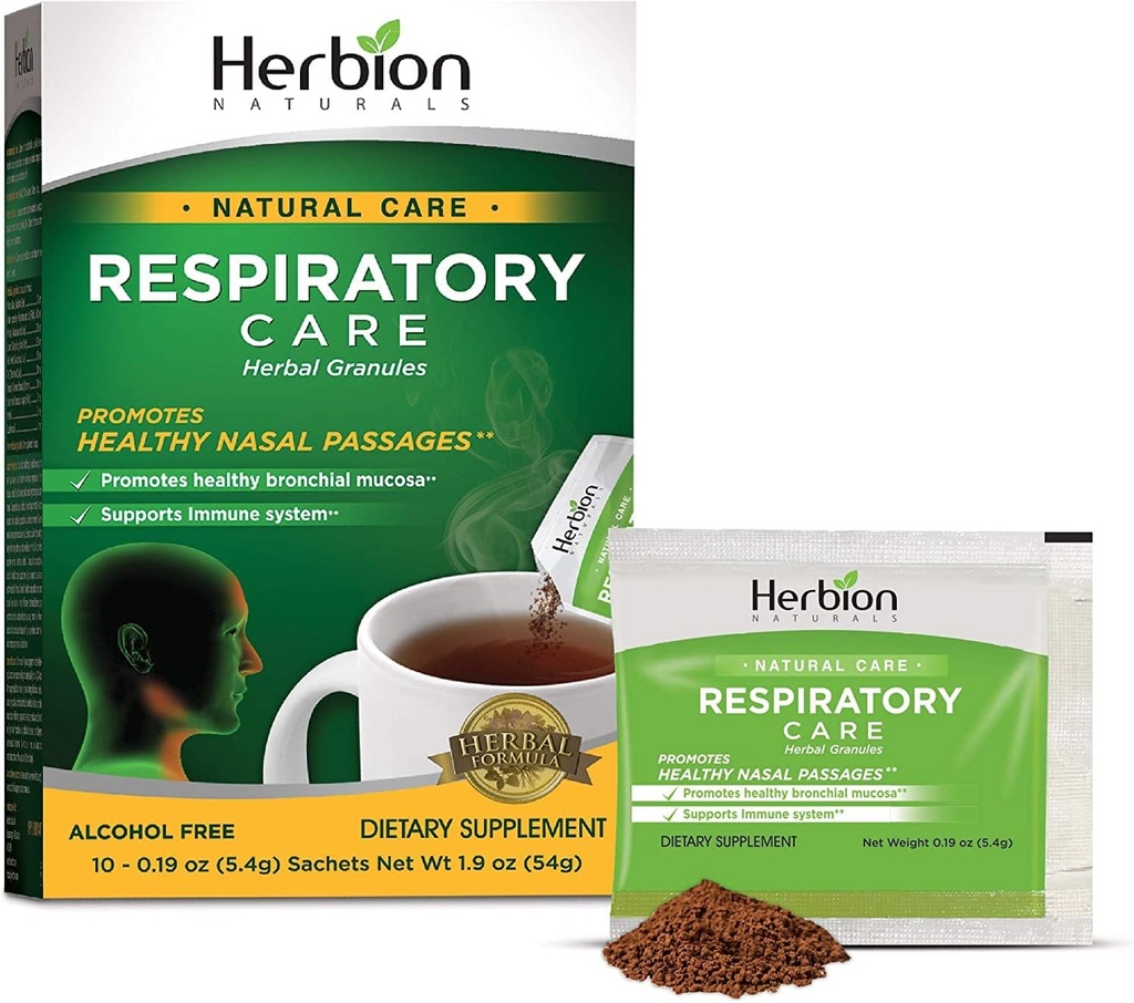 HERBION Naravne dihalne nege Zeliščna zrnca 10 Ct, za celotno družino, zdrave dihalne funkcije, Olajša kašelj, 10 Število, pakiranje po 1