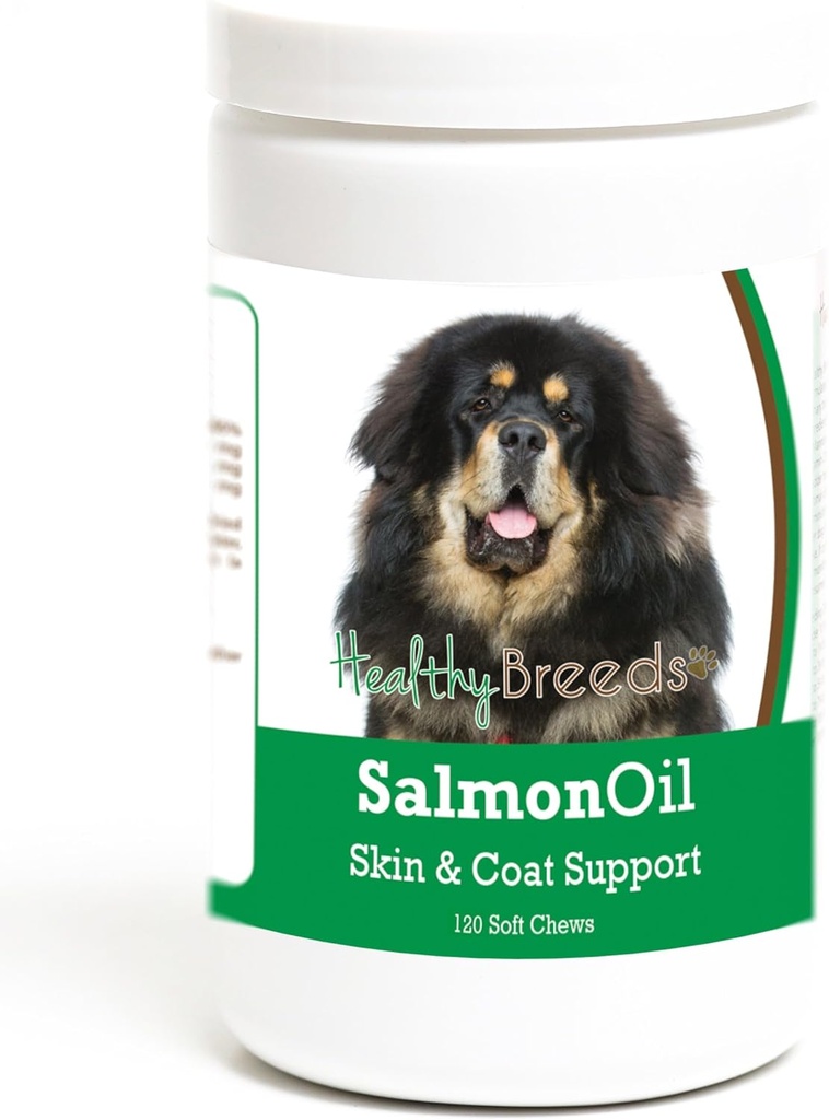 Zdrave pasme Tibetan Mastiff Salmonovo olje Soft Chews 120 Število