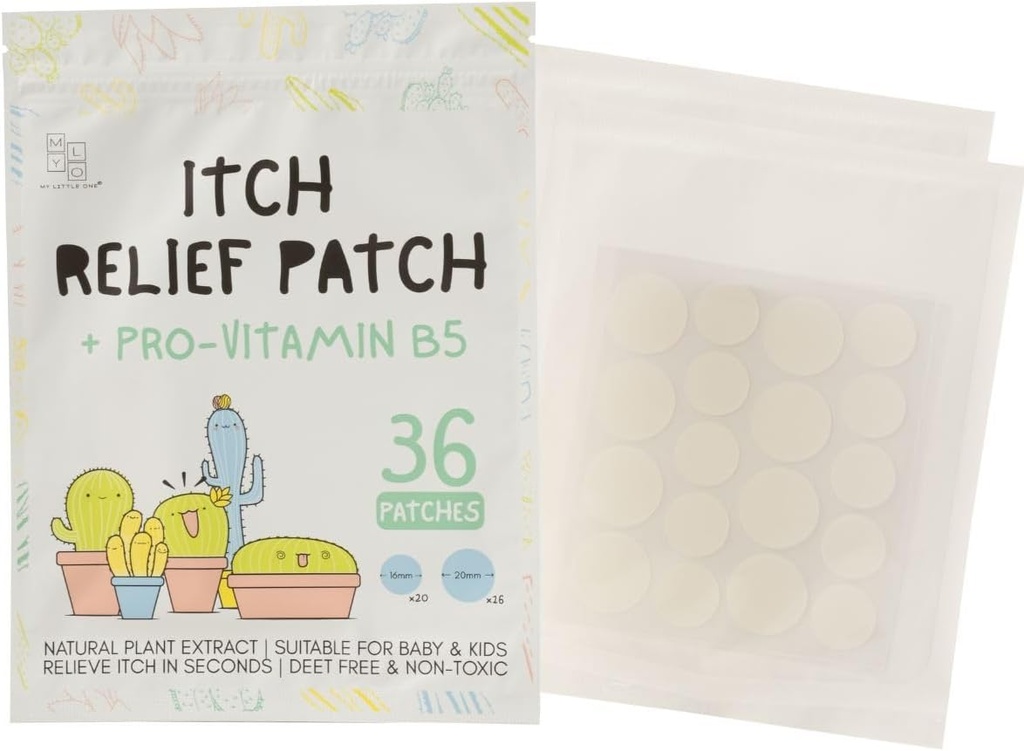 Mosquito Bite Srbečica Relief Patch (36patchs) - All-Natural Insect, Fleas Bites Srbeč Relief za otroke & občutljivo kožo, Soothes Bug Bites Hitro, Spodbuja hitro zdravljenje s hidrokoloidom