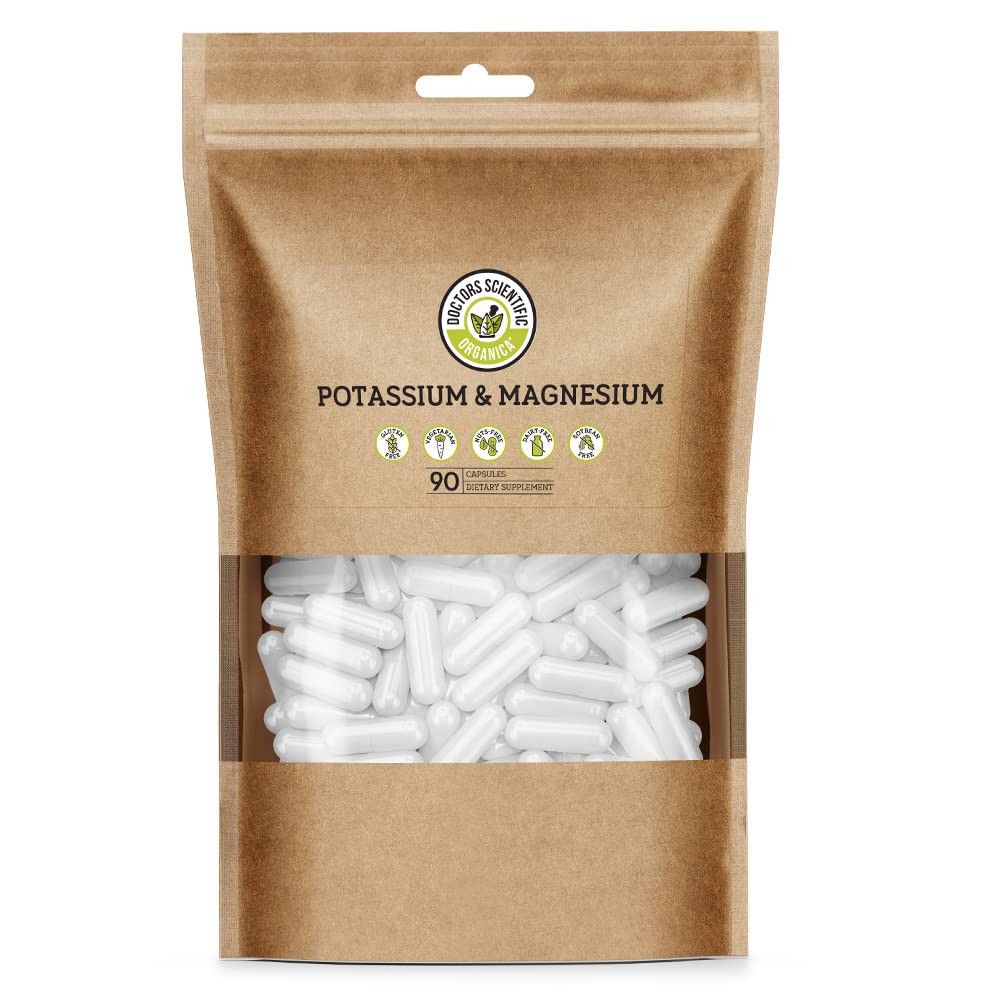 DSO Kalij Magnezij dodatek - 90 Count - Zdravnik Zasnovana visoka absorpcija Magnezij Kalij Dodatek – Vegan Kalij Magnezij Aspartat za spanje & noge Cramp Relief