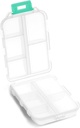 Tableta - Prenosni dodatki Tableta Container Box z 10 Kompartments - Medicina Kapsule Vitamin Foldable Organizator Dispenser Imetnik Skladišče za potovalni žep torbice - Jasno bela