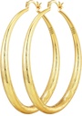 OOOPEL 925 Sterling Silver Hoop za ženske Gold Hoop Uhani Hypoallergenic Diamond-Cut Ripples zasnovan - Non Tarnish velike Hoop uhani(30/40/50/60/70mm)