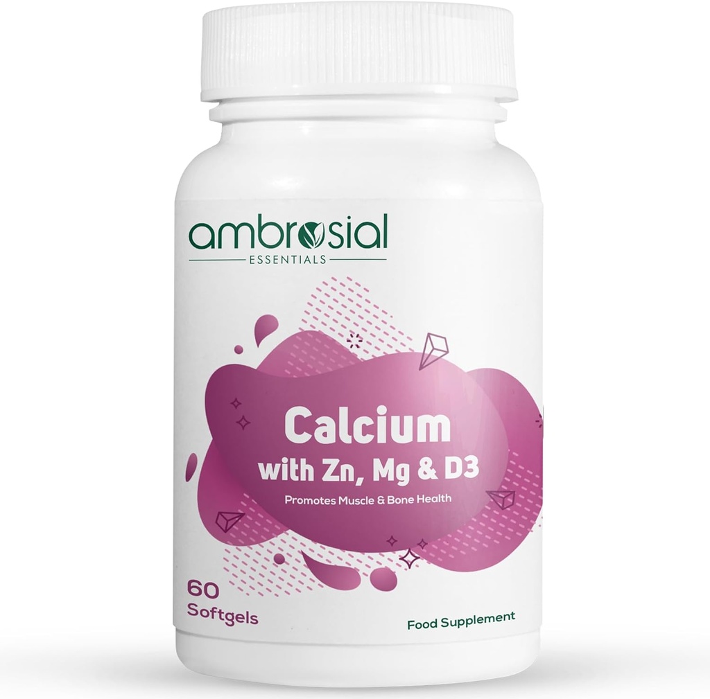 AMBROSIAL Kalcij Magnezijev cink z vitaminom D3 Pakiranje z 1-60 kapsulami