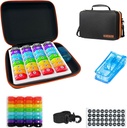 Mesečne tablete Organizator 1Čas na dan,Pilla Organizator mesečno 1čas na dan z 32 Dnevni oddelki&1Pill Cutter&1Travel Case&1Shoulder Straps&2PCS 31 dni Nalepka. Udobno rokovanje, BPA-brezplačno.