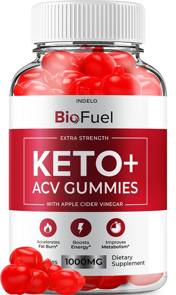 Biološko gorivo Keto ACV Gummies - Napredna Formula BioFuel Keto Plus ACV Gummies Apple Cider Kislo Bio gorivo ACV, Gummies Teža Prehranska dopolnila Ocene Moški Ženske (60 Gummies)