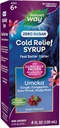 Naravne poti Cold Relief Zero Sugar Syrup, Umcka, homeopatski, skrajšane prehladi, boleče grlo, kašelj, prebavne motnje, in zamašen nos, Fenilephrin brezplačno, grozdne arome, 4 Fl Oz (Packating May Vary)