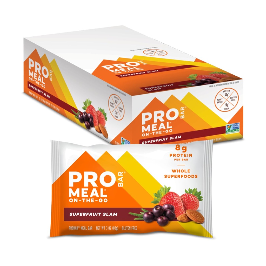 PROBAR - MESNA čokolada, Slam, ne-GMO, Gluten-free, zdravo, na osnovi rastlin, Vse sestavine hrane, naravna energija (12 štetje)