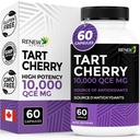 Renew Actives Tart Cherry Extra 500mg na 2 kapsuli – Antioksidant za prosto radikalno zaščito in wellness – 60 Kapsule Easy-to-Swallow – Izdelano v Kanadi