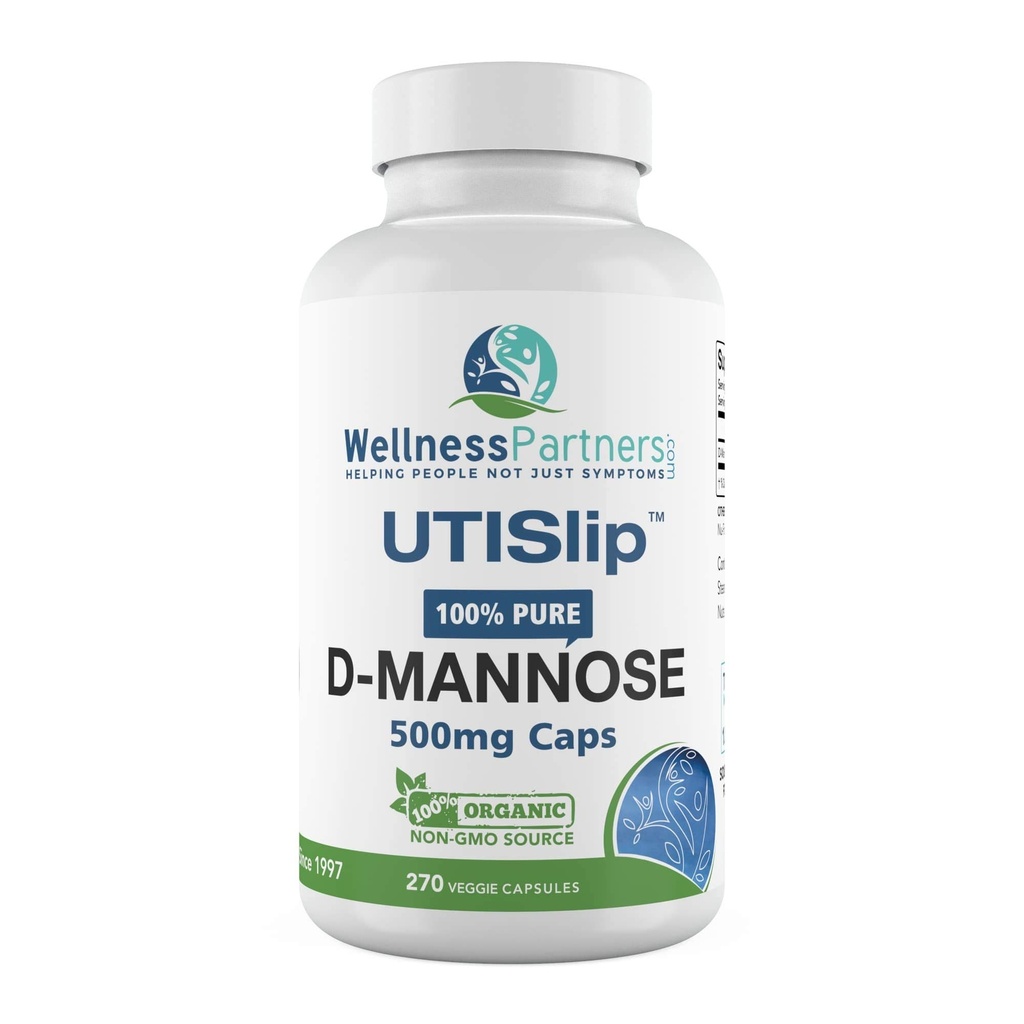 Slip D-mannoza D- gensko nespremenjeni organski vir Veggie kapsule 270 Število (500 Mg)