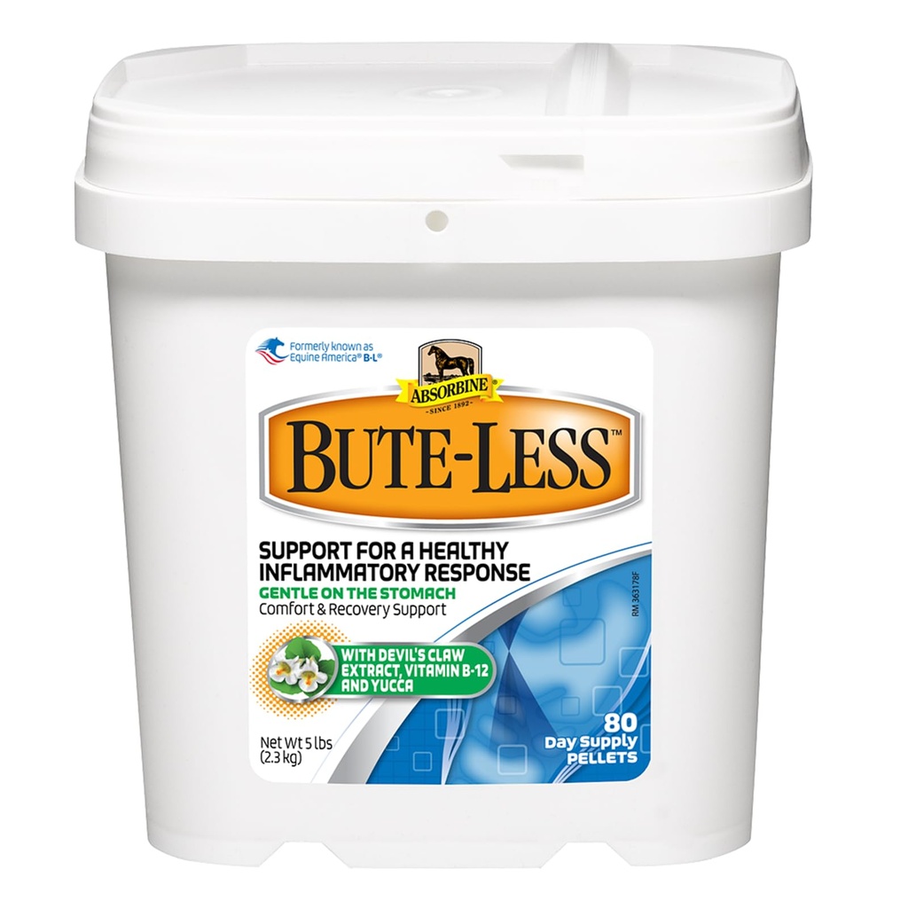Absorbine Bute-Less Comfort & Recovery dopolnila Pelleti, Zdravi vnetni odziv, 5 lb / 80 Dnevna dobava