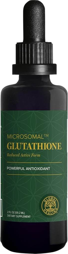 Globalni center za zdravljenje - Glutatione Supplement - Microsomal L-Glutatione (zmanjšano) 250mg - Antioksidant Microsomal Technology je na voljo bolj biološko za vaše telo kot liposomsko vrsto - 2 Fl Oz