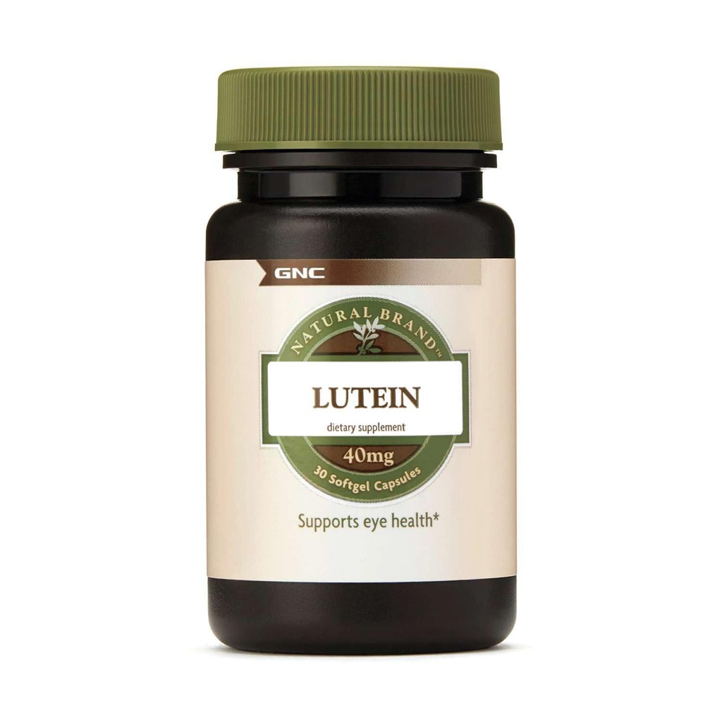 GNC Natural Brand Lutein 40mg, Podpira zdravje oči, 30 Softgels