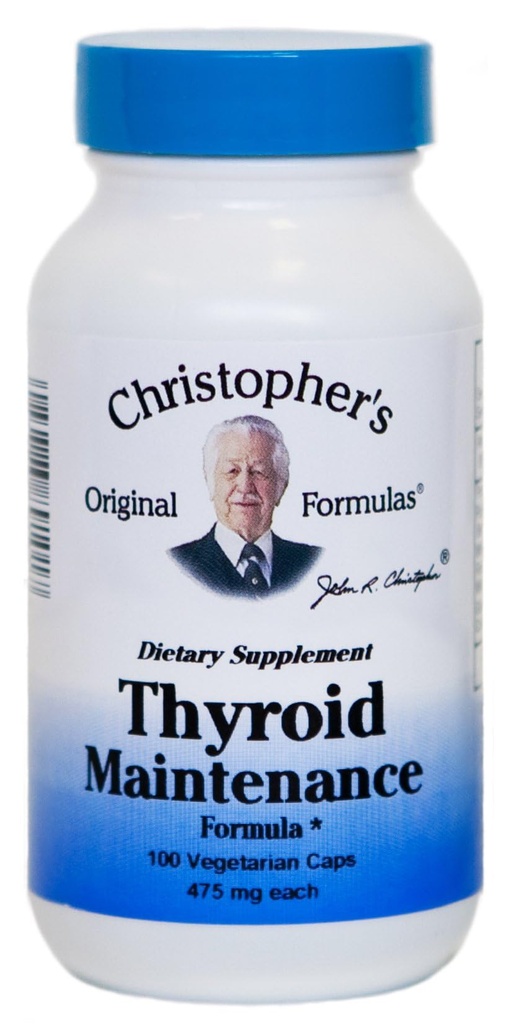 Christopher's Original Formula za vzdrževanje ščitnice Formula Kapsula, 100 Število