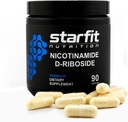 STARFIT - Nikotinamid D-Ribozid, obnovitveni odmerek NAD+, dodatek za energijo in fokus, podpora proti staranju, 90 kapsul