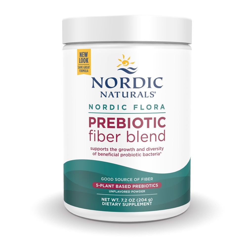 Nordic Naturals Nordic Flora Prebiotic Powder, 204 Grams - Nearomatiziran Prebiotic Powder - 30 Servings