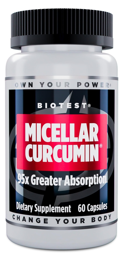 Biotest Micellar Curcumin - 95x Absorpcija - UCLA Izmišljeno in patentirano - 60 kapsul