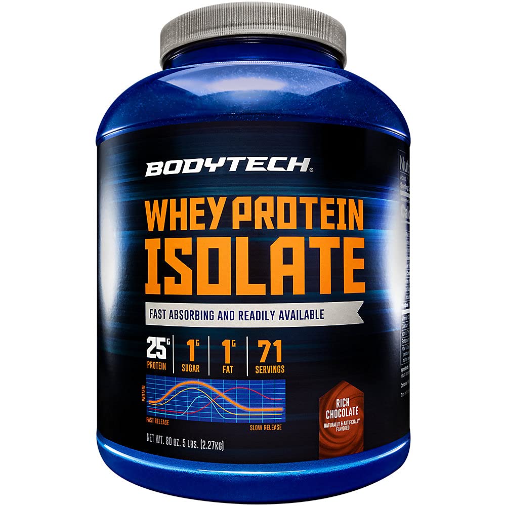 BODYTECH Whey Protein Isolate Powder - bogata čokolada (5 Lbs. / 71 Serving)