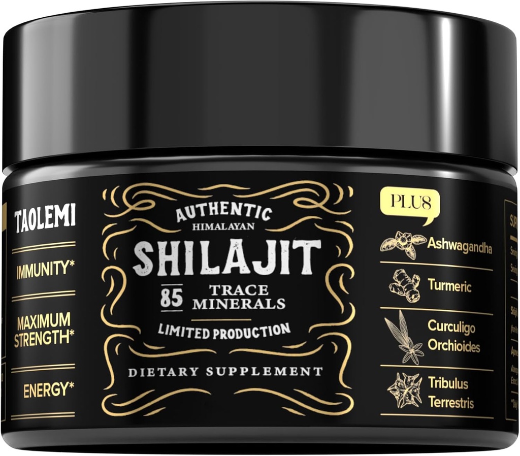 Shilajit Pure Himalaan Organic, 49g Jar Naravni Shilajit Resin za moške in ženske, 85+ Trace Minerals & Fulvic Acid, Pure Himalaan Extract, Natural Energy and Vitality Ojačevalec, 62,5 Ser