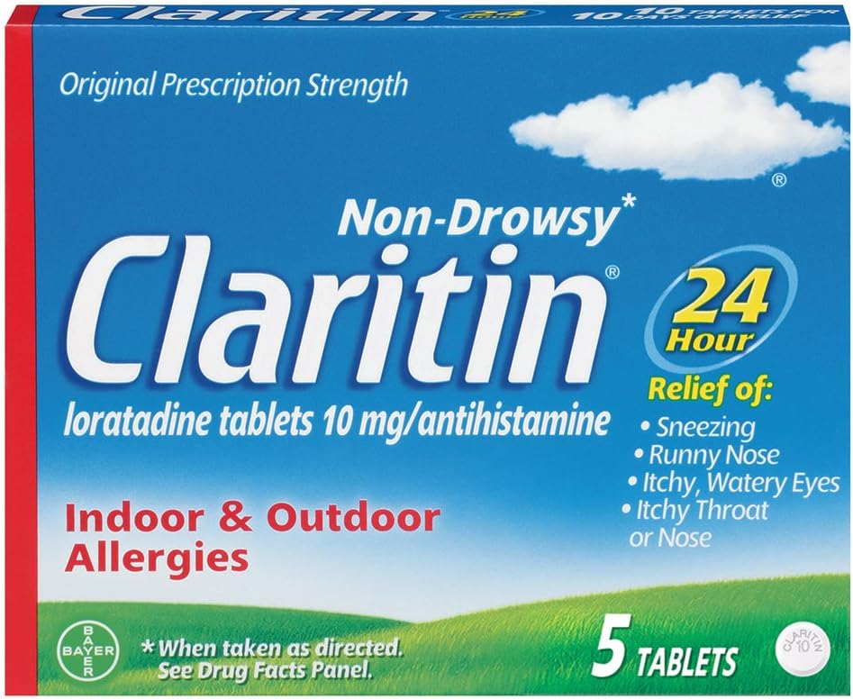 Klaritin 24-urne tablete za alergije, 10 mg, 5 (708164)