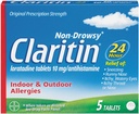 Klaritin 24-urne tablete za alergije, 10 mg, 5 (708164)
