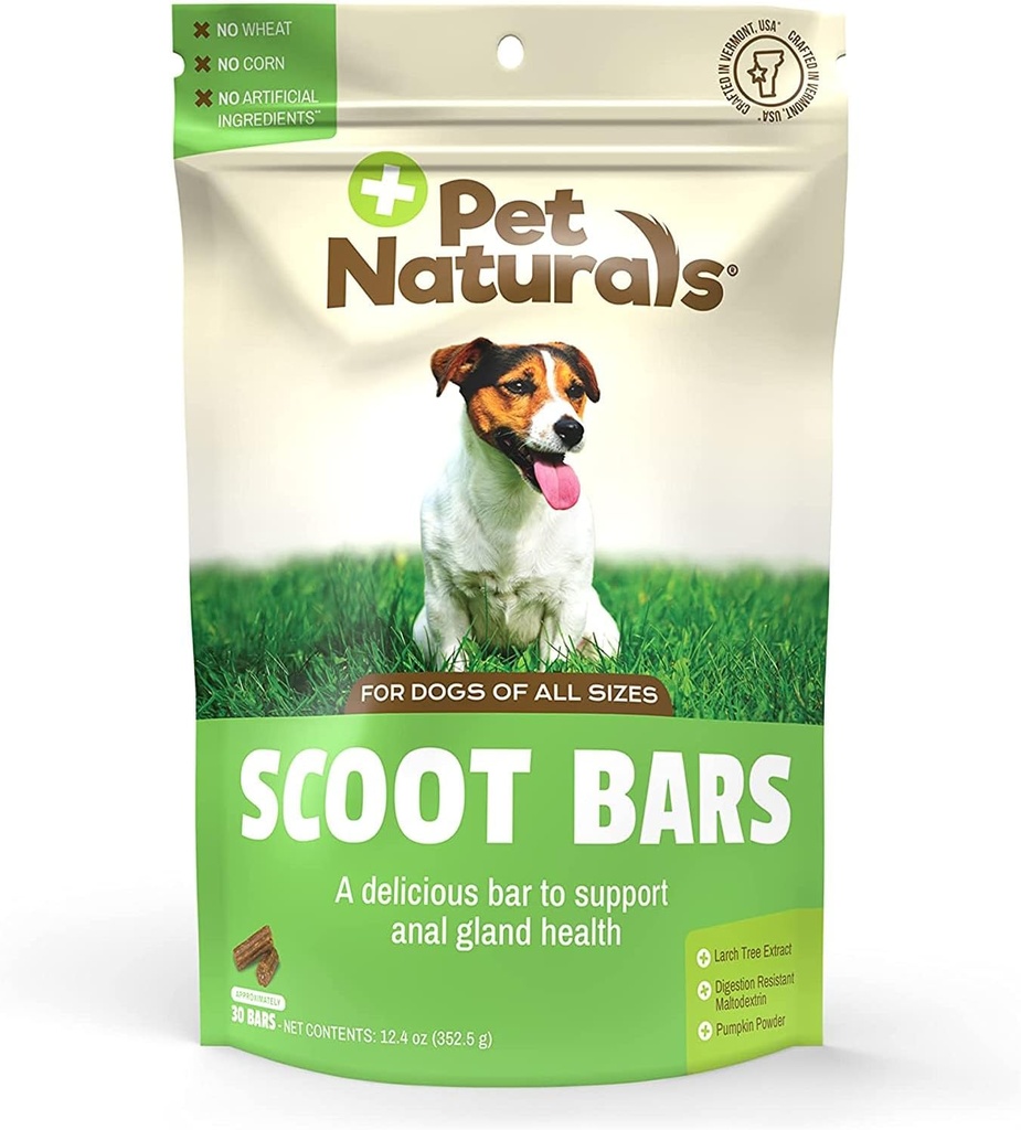 Pet Naturals Scoot Bars za pse, Prebavna podpora, Duck Flavor 30 štev