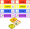 500 Pcs Medicine Nalepke Medicine Navodila Nalepke - Jutranji Noon Večer Bedtime Medicine Opomnik Nalepka 2/5 x 1.6 Inch AM NOON PM za nalepke za zaganjalnike primerov tablet