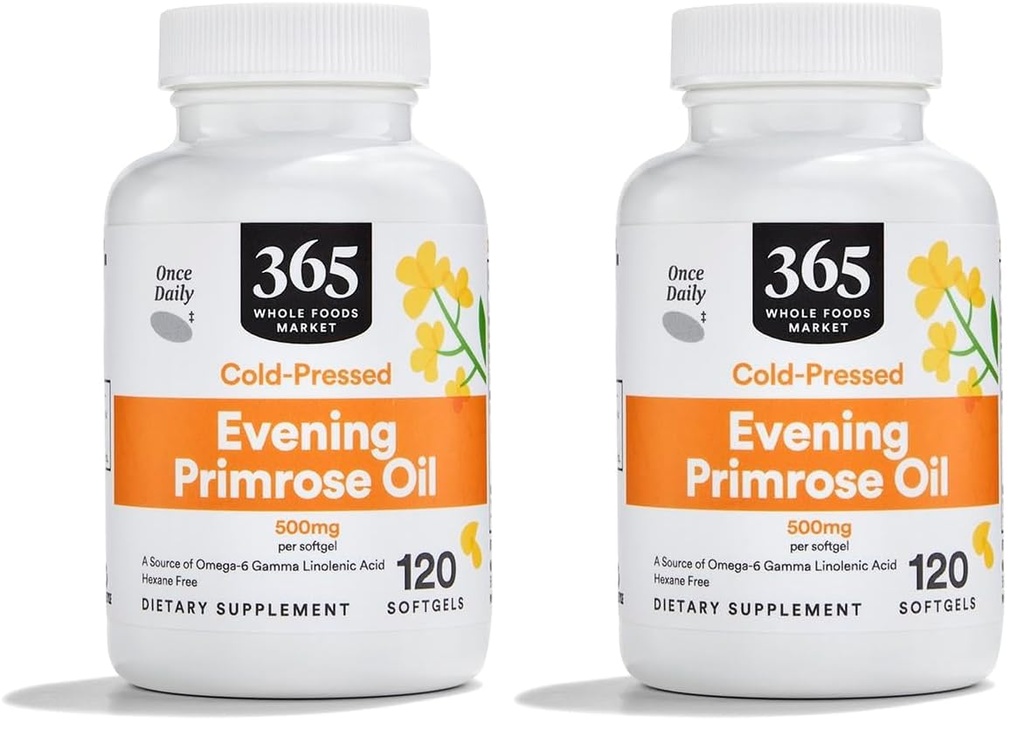 Celoten trg živil, večer Primrose Oil 500Mg, 120 Softgels (paka z 2)