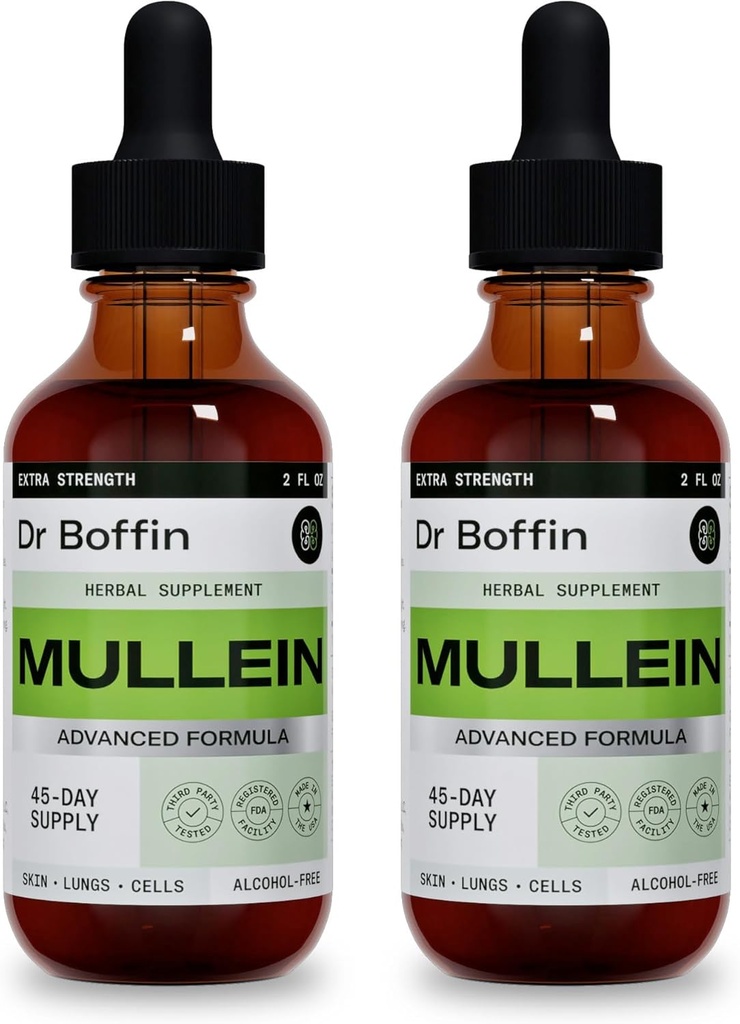 Mullein Leaf Liquid Extract 2 Fl Oz (Pack of 2) - Extra Strenght 