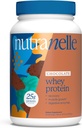 Nutranelle - Chocolate Whey Protein Powder – 25 g sirotkinega izolata in koncentrata na serviranje z digestivnimi encimi za rast mišic in regeneracijo – nič dodanih sladkornih beljakovin v prahu