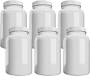 Podjetje (6 Pack) Bela steklenica tablete z Lid, Skladiščenje, Plastic tablet Container, 150cc Kapaciteta