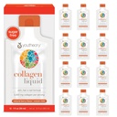 Youteory Collagen Liquid - 5000 mg - za rast las, kožo in nohte* - Podpira skupno, zdravje kosti in mišic* - z aminokislinami - Berry Flavor - 12 Samski serving paketi (12-dnevna zaloga)