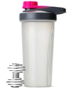 G. Pen Shaker steklenice za mešanice beljakovin - 28 oz, Gray & Pink Protein Shaker z žico Whisk žogo