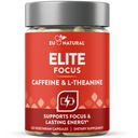 Elite Caffeine tablete z L-Theanine – Jitter-free Focused Energy Supplements – Čisti in naravni nootropni sklad za pametne kognitivne zmogljivosti – 120 mehkih kapsul