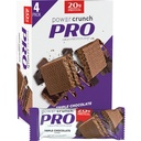 Moč Crunch PRO Protein Wafer Bars, Visoke beljakovinske prigrizke z okusom, Trojna čokolada, 2.0 Ounce (4 Count)