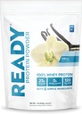 Ready® Protein Powder – 25g Whey Protein, 120 kalorij, 0g Dodani sladkor – 7 preprostih sestavin – Brez umetnih dodatkov – Gluten-free, Clean & Natural – Vanilla (1 funt)