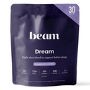 Beam Dream Sleep Powder, L-Theanine, Apigenin, Reishi in Magnezij, tretja stranka Tested Natural Sleep Aid & Sleep Supplement for Deep Sleep, Relaxation and Recovery, Natural Sleep Support, 30 Servings