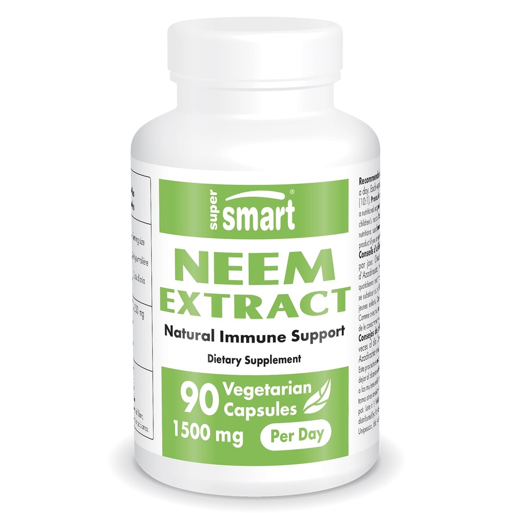 Superpametni - Neem Extract 1500mg na dan - Azadirachta Indica Leaf Oil Extract - Neem Supplement 