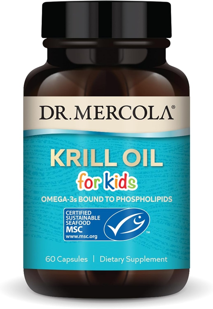 Dr. Mercola Kids Krill Oil kapsule, 60 Štetje