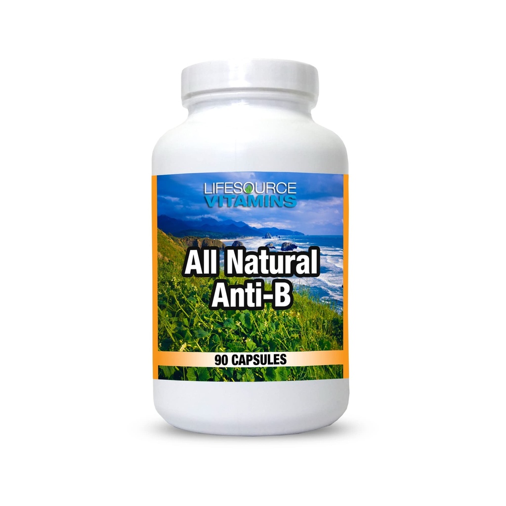 LifeSource Vitamini Vsi naravni anti-B za imuno podporo, 14 Vse naravne Sestavine z Echinacea & Česen Extract, 90 imunskih obrambnih kapsul.