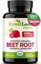 GozdLeaf organska pesa Root Kapsule - Pese dodatek 16000mg Jakost 20:1 Ekstrakt tablete w/Ginger Grozdje semena 