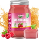 ACEYO (18 OZ) Irish Sea Moss Gel Organic Raw Vegan Raspberry Flavor 102 Vitamini in minerali Wild žetev ne-GMO Immune Defense Booster Thyroid Digestive Podpora